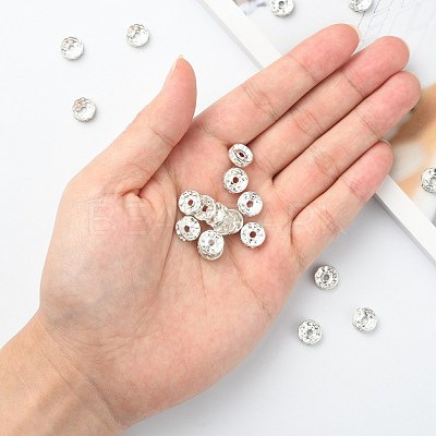 Iron Grade A Crystal Rhinestone Spacer Beads RB-A010-10MM-S-1