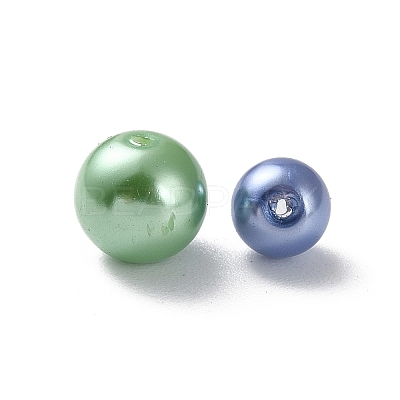 Eco-Friendly Dyed Glass Pearl Round Bead Strands HY-X0006-6-8mm-1