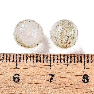 Handmade Gold Sand Lampwork Beads LAMP-T023-04A-02-1