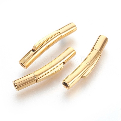 Smooth 304 Stainless Steel Bayonet Clasps STAS-L215-01G-1