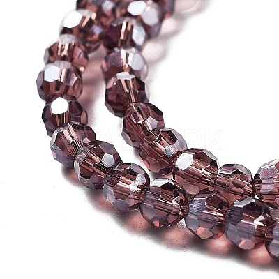 Electroplate Transparent Glass Beads Strands EGLA-A035-T4mm-A13-1