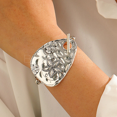 Textured Zinc Alloy Link Bracelets WG3CBFC-01-1