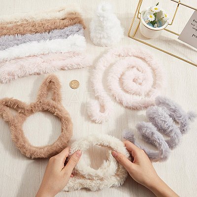 10Pcs 5 Colors DIY Plush Sticks FIND-CP0002-68B-1