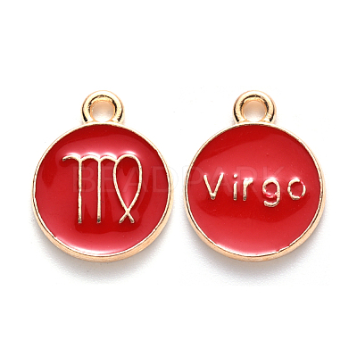 Alloy Enamel Pendants X-ENAM-S124-01A-07B-1