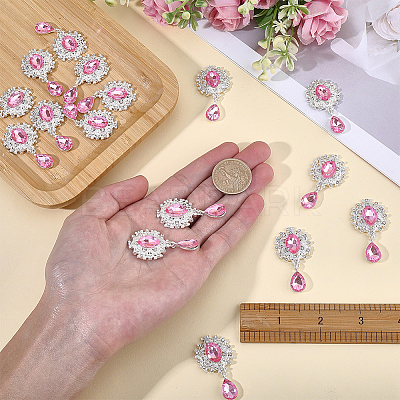16Pcs Alloy Rhinestone Cabochons ALRI-FG0001-05D-1