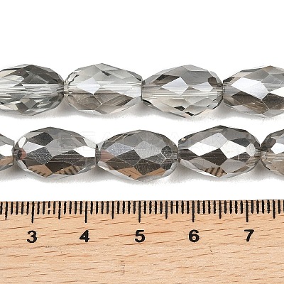 Electroplate Glass Beads Strands X-EGLA-D015-15x10mm-34-1
