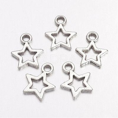 Antique Silver Tibetan Style Star Pendants X-LF0037Y-1