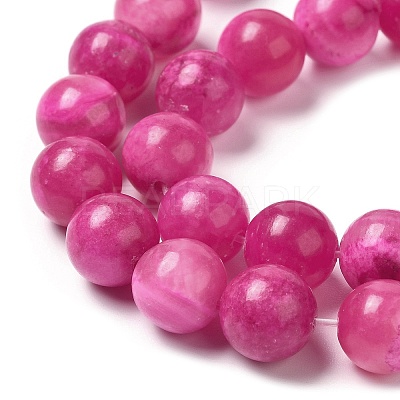 Natural Dyed White Jade Beads Strands G-M402-C04-01-1