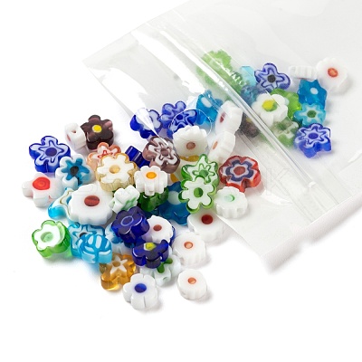 30Pcs Handmade Millefiori Glass Beads LAMP-FS0001-02C-1