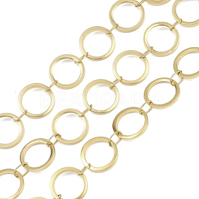 304 Stainless Steel Ring Link Chains CHS-G044-05G-1