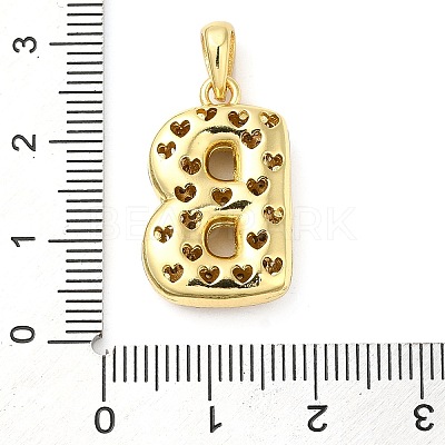 Brass Micro Pave Cubic Zirconia Pendants KK-E061-03G-02-1
