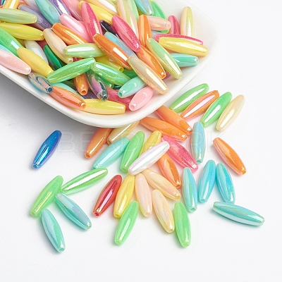 Spagetti Beads Plating Acrylic Beads PL9027-1