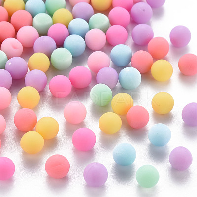 Opaque Acrylic Beads PAB702Y-B01-1