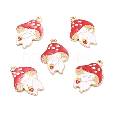 Autumn Theme Alloy Enamel Pendants ENAM-E361-07LG-1