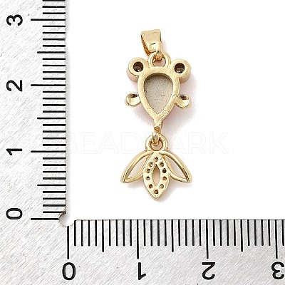 Brass Micro Pave Cubic Zirconia Pendants KK-K375-27G-22-1