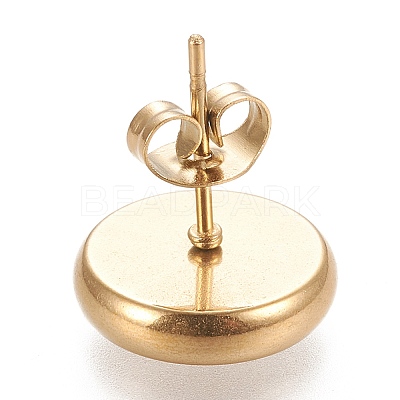 Ion Plating(IP) 304 Stainless Steel Stud Earring Settings X-STAS-K202-05D-G-1