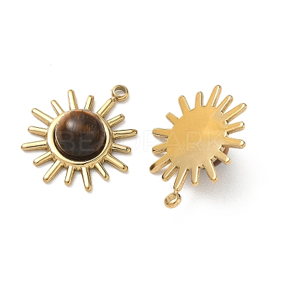 Natural Tiger Eye Pendants STAS-G397-03G-03-1