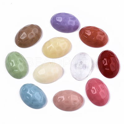 Mixed Opaque & Transparent Resin Beads RESI-T048-02-1