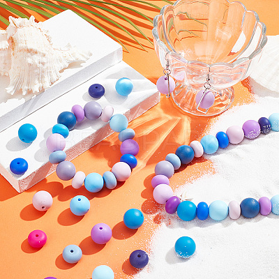 112Pcs 16 Style Food Grade Eco-Friendly Silicone Focal Beads SIL-GO0001-01-1