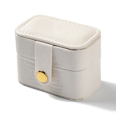 Rectangle PU Leather Jewelry Ring Storage Boxes CON-K002-06D-1