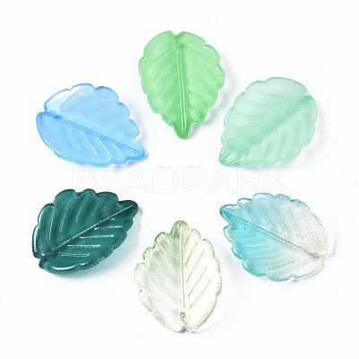 Spray Painted Glass Pendants GLAA-N042-004-1