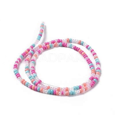 Glass Seed Bead Strands LAMP-B021-04G-1
