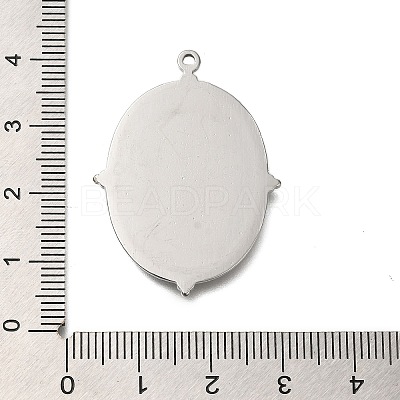 304 Stainless Steel Pendant Cabochon Settings STAS-H225-03P-1