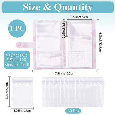 1Pc Fruit Peach Cover PP Plastic Photocard Storage Albums AJEW-CN0006-49A-1