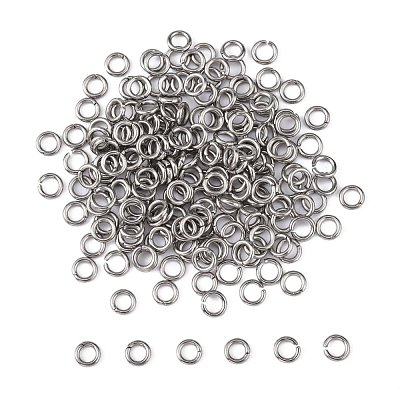 Tarnish Resistant 304 Stainless Steel Open Jump Rings STAS-Q186-02-4x0.8mm-1