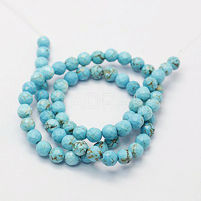 Natural Magnesite Beads Strands TURQ-C003-8mm-4-1
