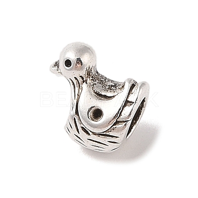 Tibetan Style Alloy European Beads Rhinestone Settings TIBE-Q090-66AS-1