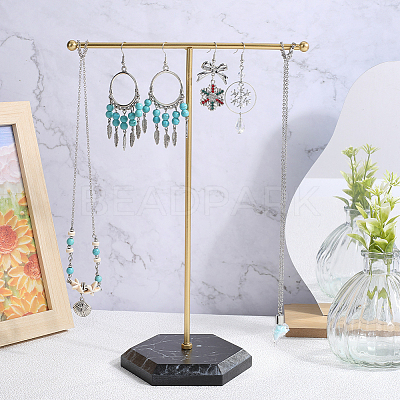 1 Set Golden Plated T Bar Iron Key Storage Jewelry Rack ODIS-SC0001-03A-1