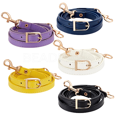   5Pcs 5 Style Adjustable PU Imitation Leather Bag Straps FIND-PH0017-85-1