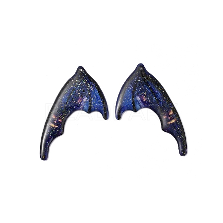 Translucent Resin Glitter Powder Pendants X1-RESI-TAC0018-18B-1