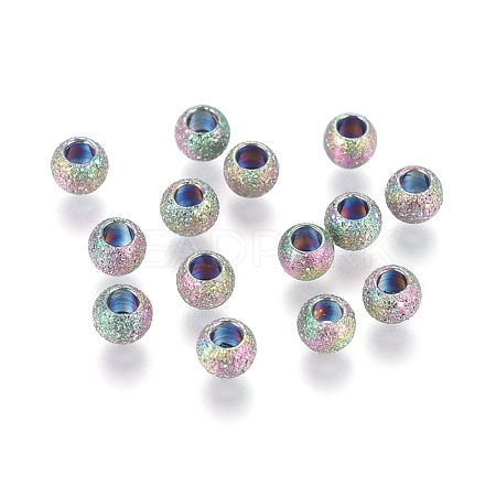 Ion Plating(IP) 304 Stainless Steel Textured Spacer Beads STAS-P108-04M-A-1