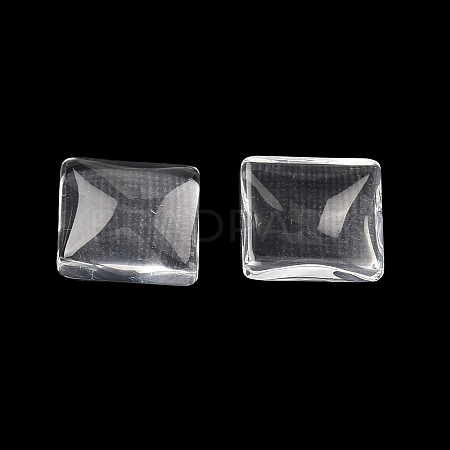 Transparent Glass Square Cabochons GGLA-S022-10mm-1