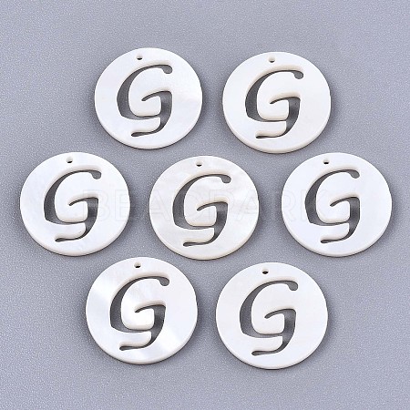Natural Freshwater Shell Charms SHEL-S276-119G-1