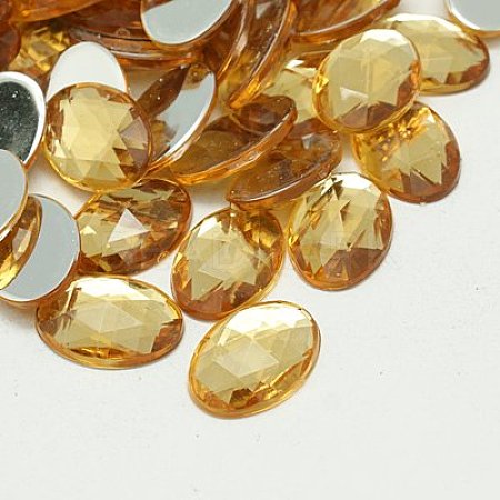 Imitation Taiwan Acrylic Rhinestone Cabochons GACR-A008-18x25mm-21-1