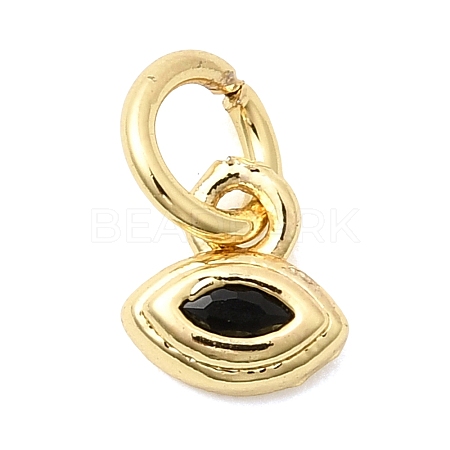 Brass Cubic Zirconia Charms KK-G554-02F-05-1