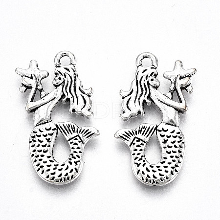 Tibetan Style Alloy Pendants TIBE-S323-084AS-RS-1