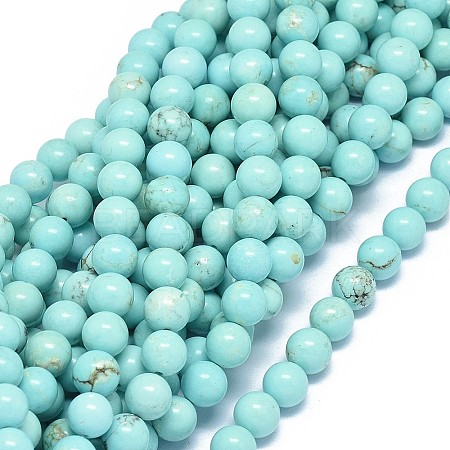 Natural Magnesite Beads Strands G-F604-04-6mm-1