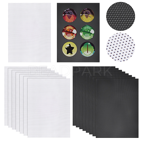 14Pcs 2 Colors PVC Plastic Sheets AJEW-NB0006-41-1