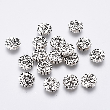 Tibetan Style Alloy Beads X-TIBEB-R022-AS-LF-1