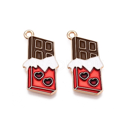 Valentine's Day Theme Alloy Enamel Pendants ENAM-T020-50B-01-1