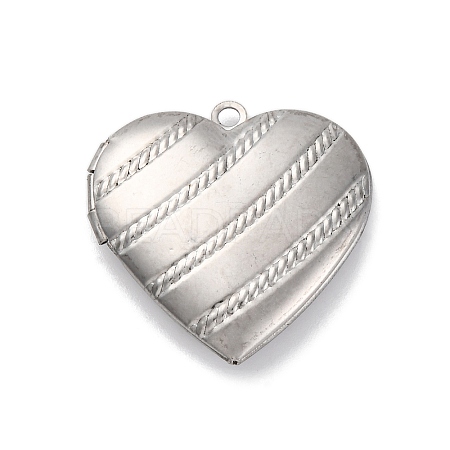 304 Stainless Steel Locket Pendants STAS-S171-13P-01-1