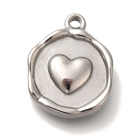 Anti-Tarnish 304 Stainless Steel Pendants STAS-P371-021P-01-1
