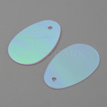 Rainbow Iridescent PVC Paillette/Sequins Pendants KY-WH0046-100G-1