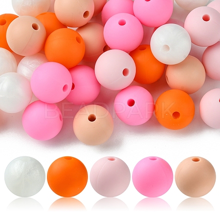 35Pcs Food Grade Eco-Friendly Silicone Focal Beads SIL-FS0001-22B-1