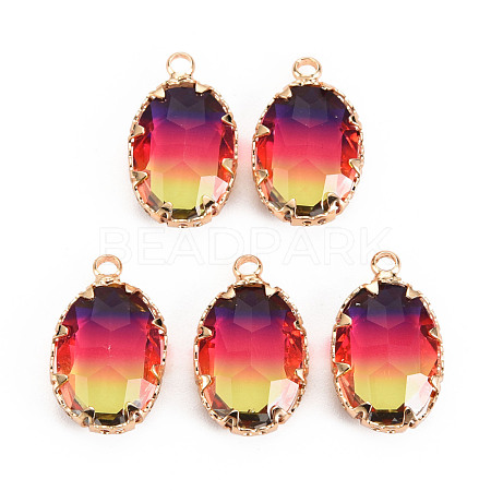 Gradient Color Glass Pendants GLAA-S193-006-B05-1