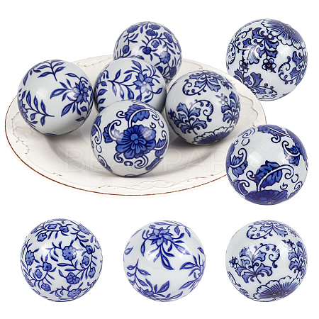 10Pcs Handmade Porcelain Beads PORC-BC0001-07-1